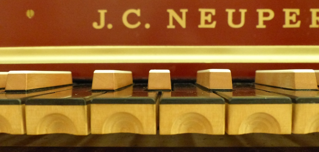 Tastatur eines Cembalos